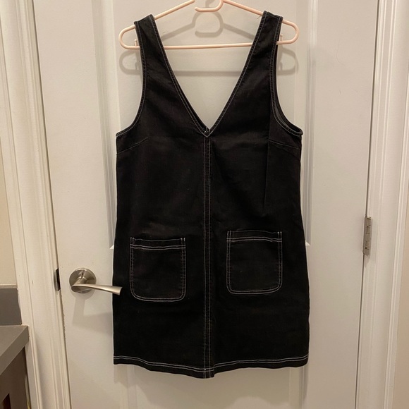 Black Denim Smock Dress